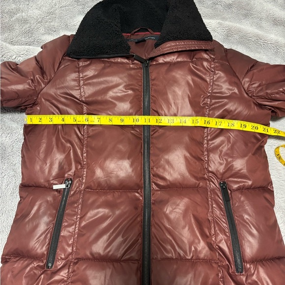 French Connection Burgundy Jacket Water Repellant Puffer Jacket Size Small - Picture 5 of 7
